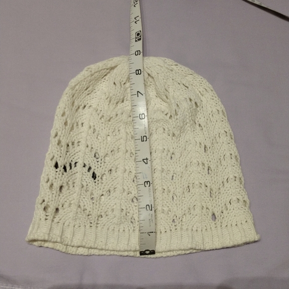 Cream Crocheted Beanie - Picture 2 of 4